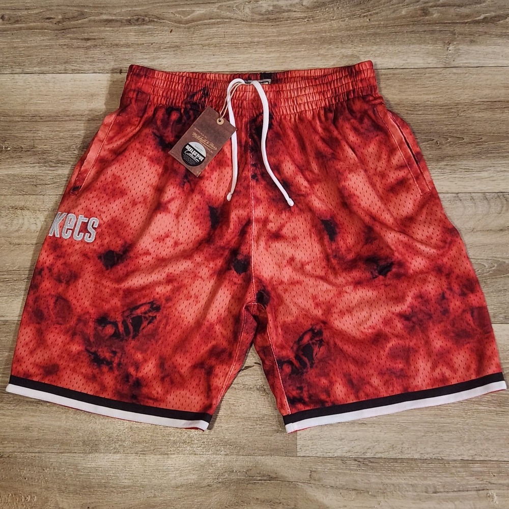 Mitchell & Ness NBA Houston Rockets Galaxy Swingman Shorts Mens Large NWT